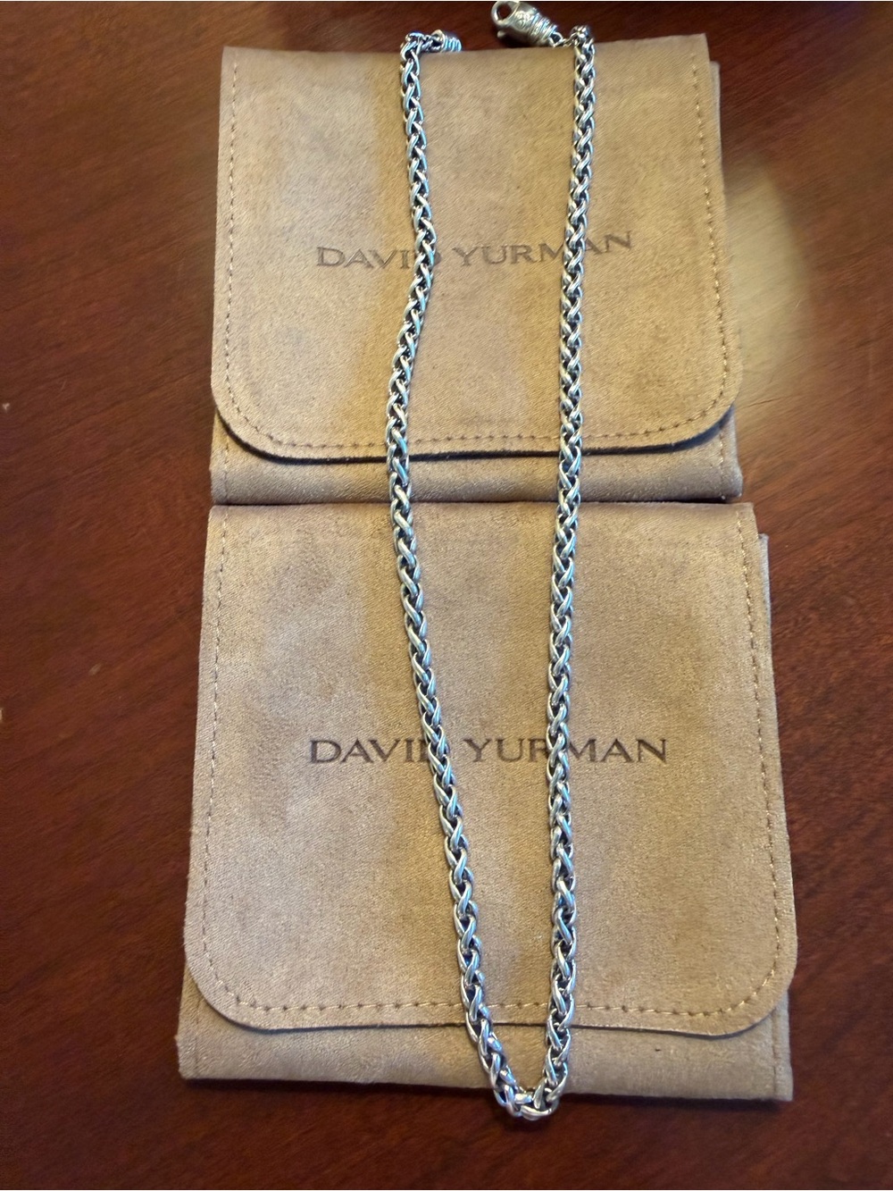 David Yurman Sterling Silver Wheat Chain Necklace